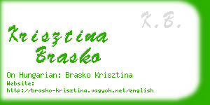 krisztina brasko business card